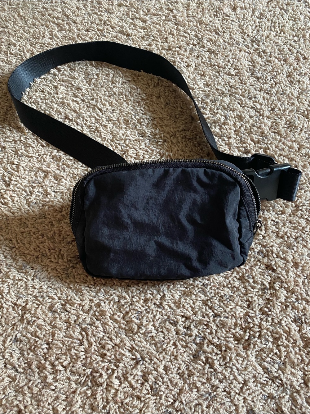 Black Women's Belt Bag - Minimal Everyday Crossbody